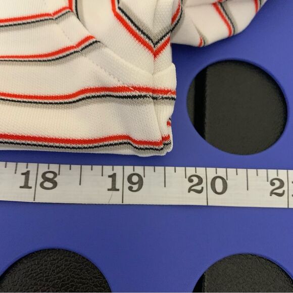 UNDER ARMOUR Men's HeatGear White and Red Stripe Polo Shirt Small #511 - Picture 8 of 9